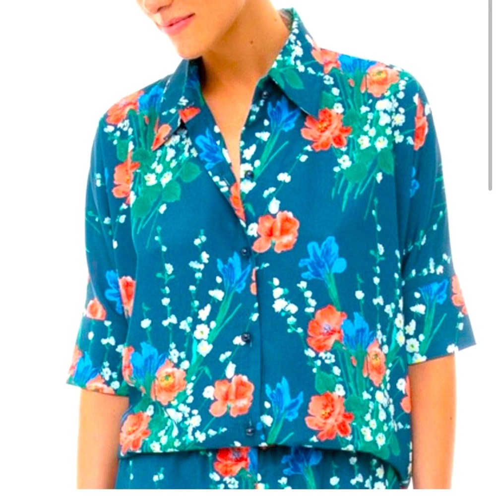 Tuckernuck Jade Blooms Farris button up